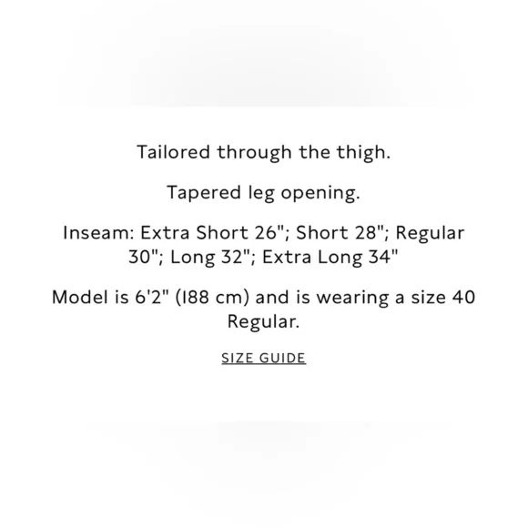 NWT Banana Republic Tailored Fit Tuxedo Black Suit Pant Sz 38 x 30 (#781724)